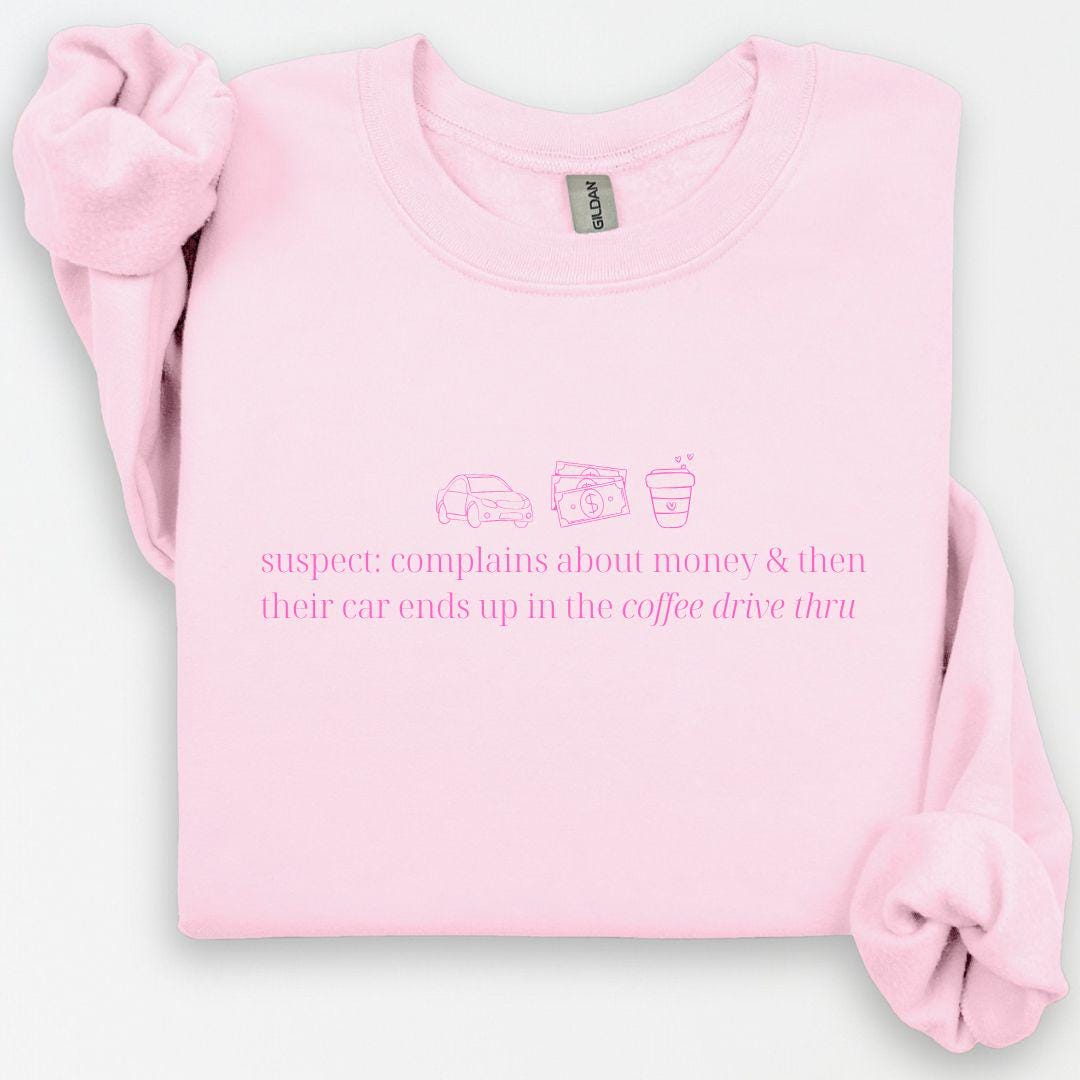 Suspect Needs Coffee Crewneck, Funny Coffee Sweatshirt, Funny Gifts, Coffee Lover Gift, Coffee Addict Gift, Coffee Lover Crewneck For Her