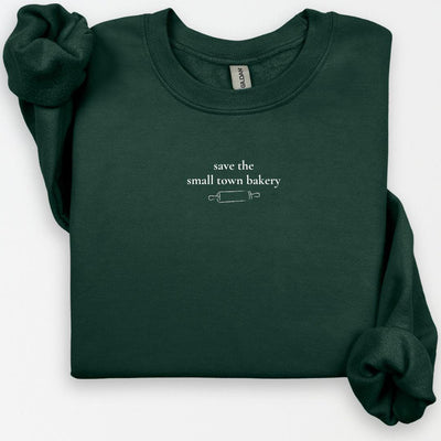 Save the Small Town Bakery Crewneck, Bakery Sweater, Holiday Party Crewneck, Support Small Business Sweatshirt, Cozy Crewneck, Cute Sayings