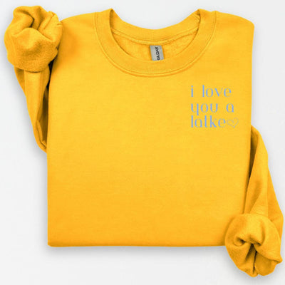 Love You A Latke Hanukkah Sweatshirt, Hanukkah Crewneck, Cute Jewish Holiday Sweatshirt, Hanukkah Gift, Jewish Shirt, Funny Food Apparel