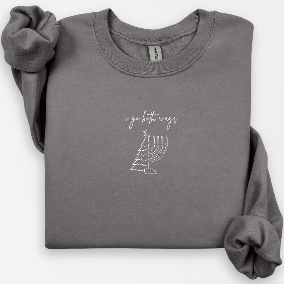 Christmas Hanukkah Crewneck, Christmas Lounge Crewneck, Holiday Sweater for Women, Merry Christmas Sweatshirt, Womens Hanukkah Sweatshirt