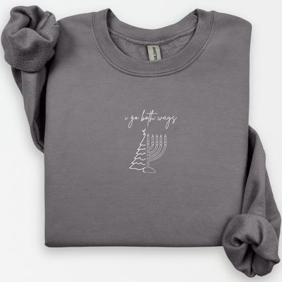 Christmas Hanukkah Crewneck, Christmas Lounge Crewneck, Holiday Sweater for Women, Merry Christmas Sweatshirt, Womens Hanukkah Sweatshirt