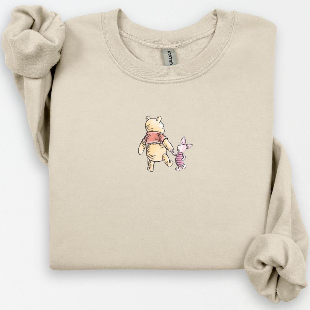 Classic Bear Sweatshirt, Bear Sweater, Pooh Sweatshirt, Gift for Birthday Sweatshirt, Pooh Pig Friends, Pooh Bear Sweatshirt, Vintage Tee