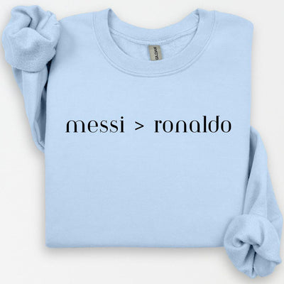 Messi Ronaldo Hoodie, Argentina Football "Soccer" #10, Funny Soccer Hoodie, Game Day, Soccer Fan Sweater, GOAT Soccer, Gift for Son, Boy Tee