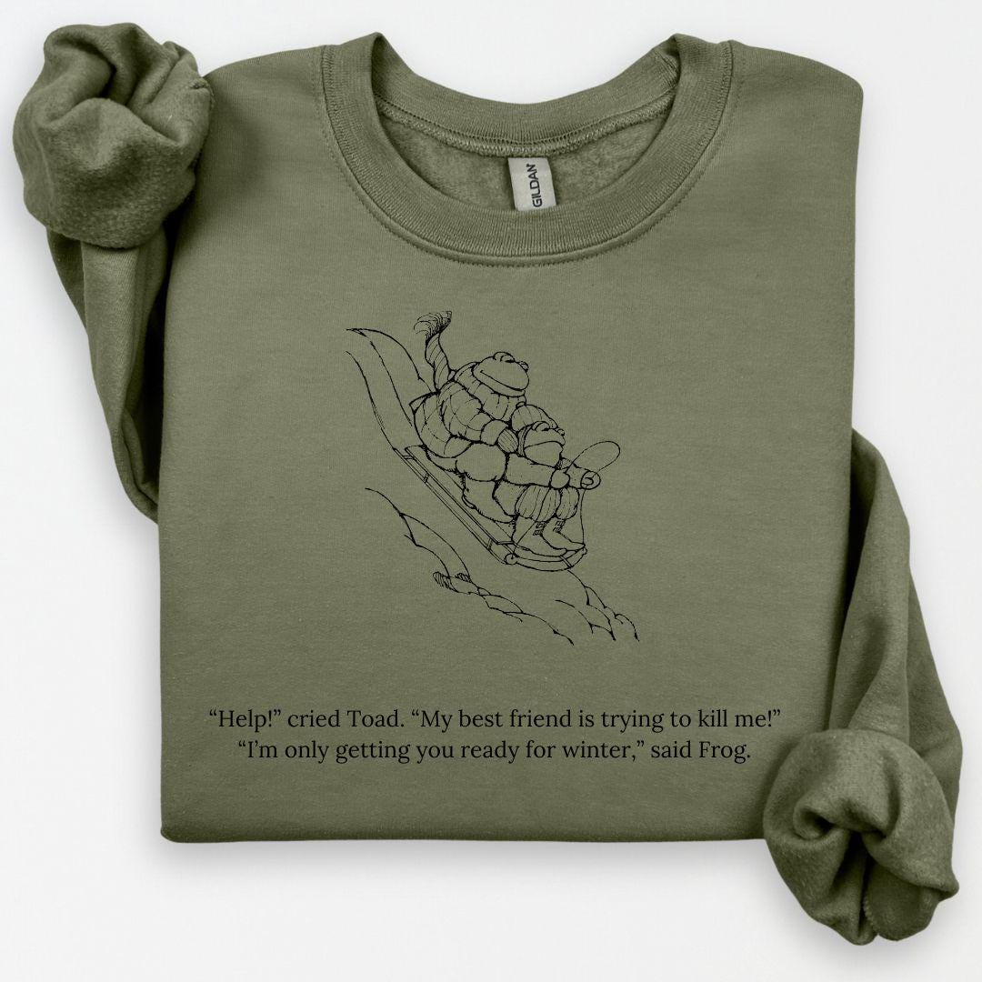 Frog And Toad Sweatshirt, Vintage Classic Book Sweatshirt, Frog And Toad Shirt, Cottagecore Aesthetic Sweatshirt, Book Lover Crewneck