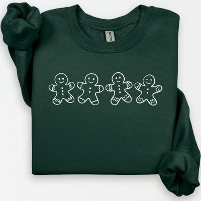 Gingerbread Men Sweatshirt, Christmas Crewneck, Holiday Gifts, Cozy Lounge Wear, Christmas Cookies, Gingerbread Cookies Crewneck, Cute Xmas