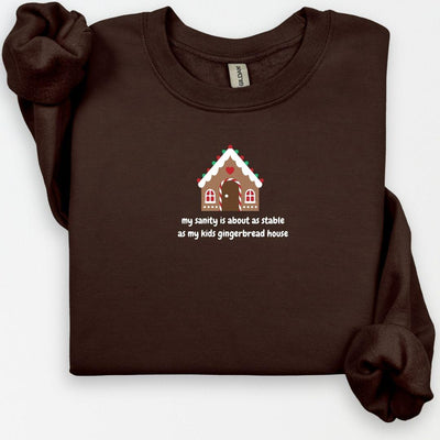 My Sanity is as Stable as my Kid's Gingerbread House Sweater, Funny Mom, Christmas Humor, Funny Christmas, Gingerbread House, Gift for Mom