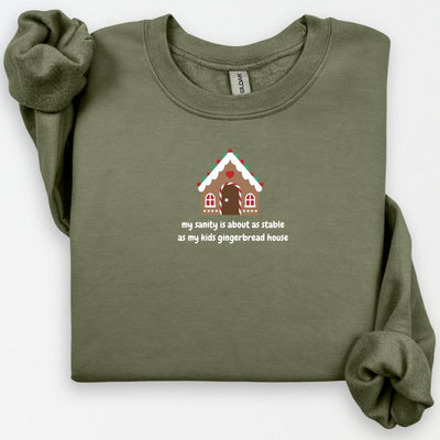 My Sanity is as Stable as my Kid's Gingerbread House Sweater, Funny Mom, Christmas Humor, Funny Christmas, Gingerbread House, Gift for Mom