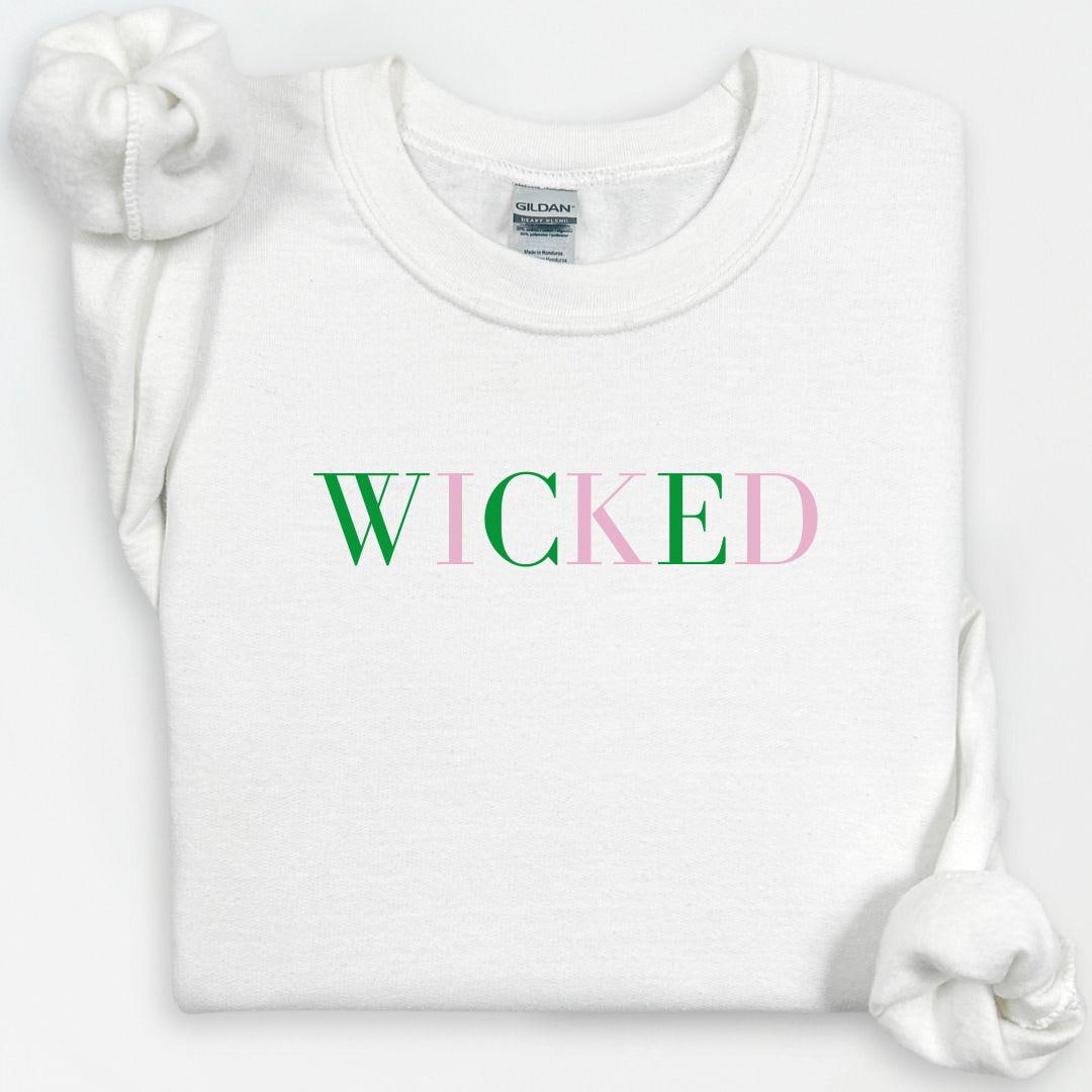 Wicked Sweatshirt, Wicked Crewneck, Glinda Sweater, Broadway Sweatshirt, Gift for Her, Glinda Elphaba Wizard of Oz Crewneck, Wicked Movie