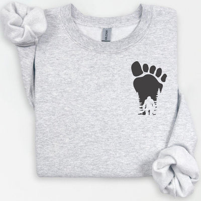Bigfoot Sweatshirt, Bigfoot Footprint, Sasquatch Shirt, Cryptozoology Cryptid Sweatshirt, Bigfoot Lover Gift, Protect our Forests, Unisex