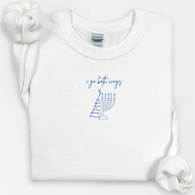 Christmas Hanukkah Crewneck, Christmas Lounge Crewneck, Holiday Sweater for Women, Merry Christmas Sweatshirt, Womens Hanukkah Sweatshirt