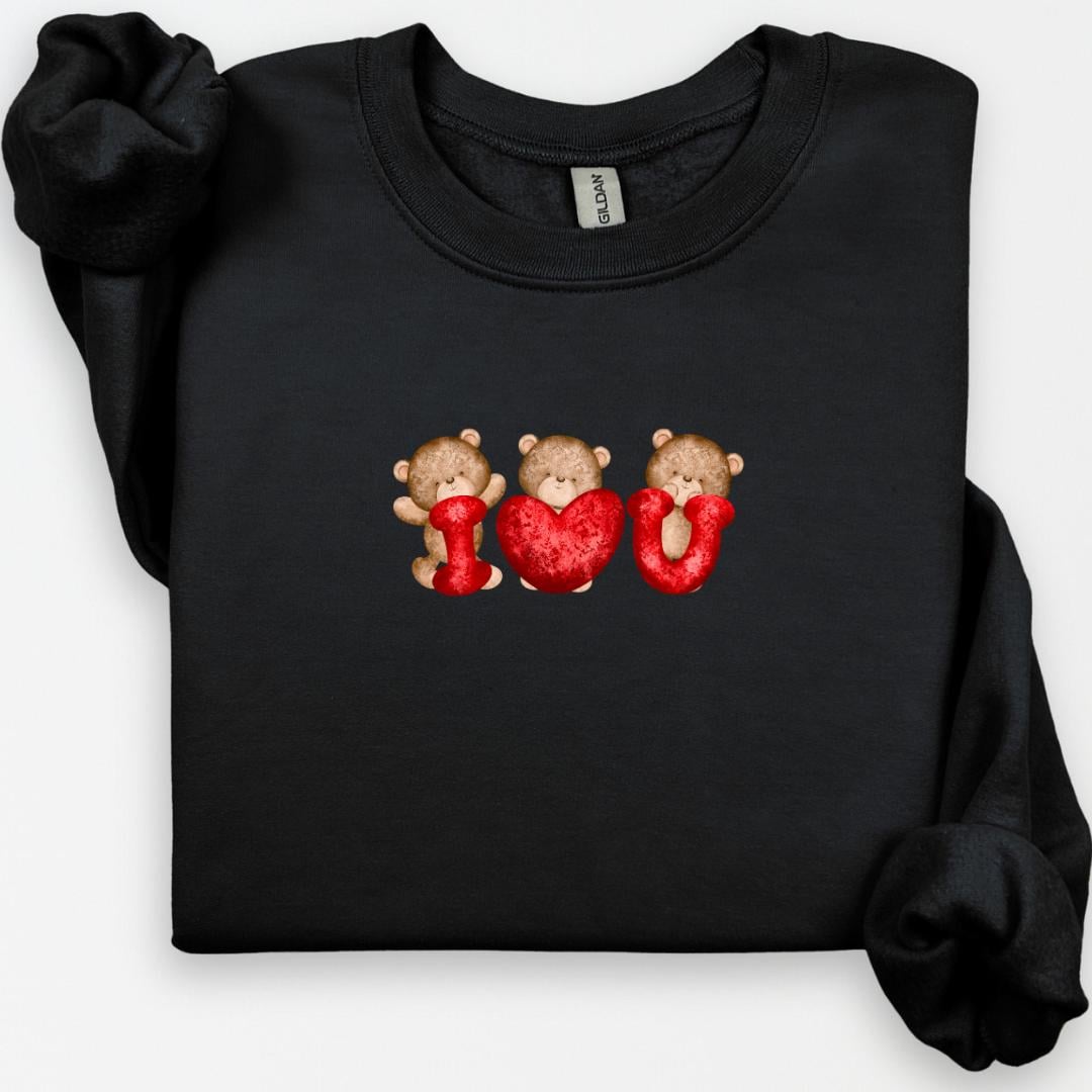 Teddy Bear I Love You Sweatshirt, Valentines Day Shirt, Teddy Bear Love, Cute Gift Idea, Galentines Day, Cute Teddy Bear, VDay Gift for Her