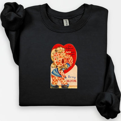 Vintage Valentines Day Sweatshirt, "I've Broken Out in a Rash" Retro Love, Funny Quote, Unique Gift Idea, Be Mine, Valentines Day Crewneck
