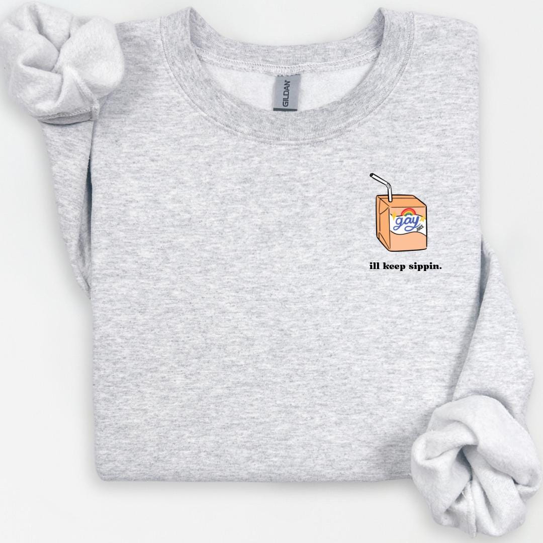 Gay Juice Sweatshirt, Gay Pride T-Shirt, Lesbian Queer Gift, LGBTQIA Shirt for Pride Month, Funny Gay Pride Shirt, Queer Crewneck, Gay Humor