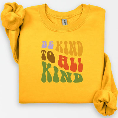 Be Kind to All Kind Crewneck, Groovy Shirt, Choose Kindness, Teacher Shirt for Work, Retro Tee, Human Rights Shirt, Anti-Hate Shirt, LGBTQ