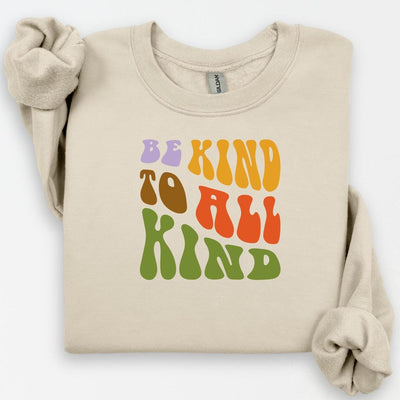 Be Kind to All Kind Crewneck, Groovy Shirt, Choose Kindness, Teacher Shirt for Work, Retro Tee, Human Rights Shirt, Anti-Hate Shirt, LGBTQ