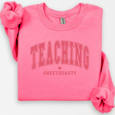 Teaching Sweethearts University Crewneck, Teacher Valentines Day, Varsity Shirt, Valentines Day Teacher Crewneck, Love Teacher Shirt, Vday T