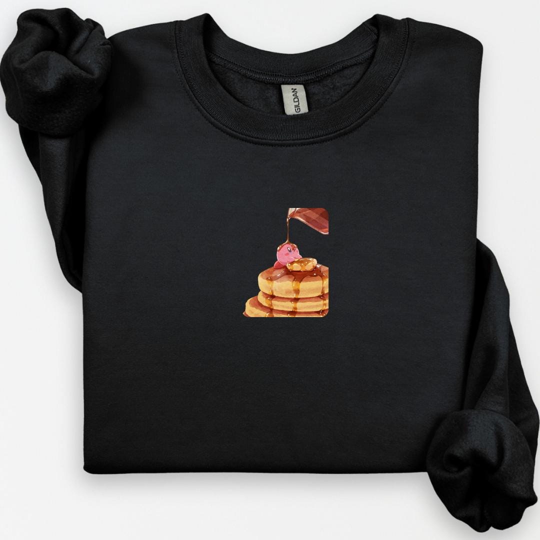 Kawaii Pancake Sweatshirt, Anime Inspired, Retro Video Game Sweater, Men's Japanese Streetwear, Anime Gifts, Gift For Friend, Unisex Hoodie