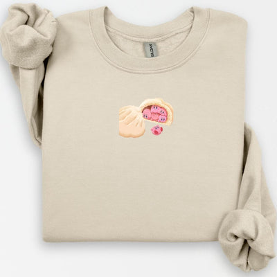 Kawaii Dumpling Sweatshirt, Anime Inspired, Retro Video Game Sweater, Men's Japanese Streetwear, Anime Gifts, Gift For GF, Cozy Cute Shirt