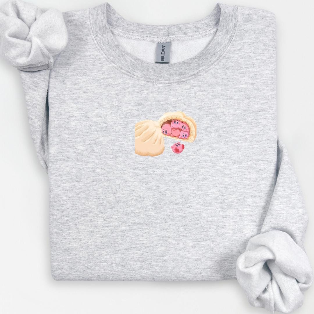 Kawaii Dumpling Sweatshirt, Anime Inspired, Retro Video Game Sweater, Men's Japanese Streetwear, Anime Gifts, Gift For GF, Cozy Cute Shirt