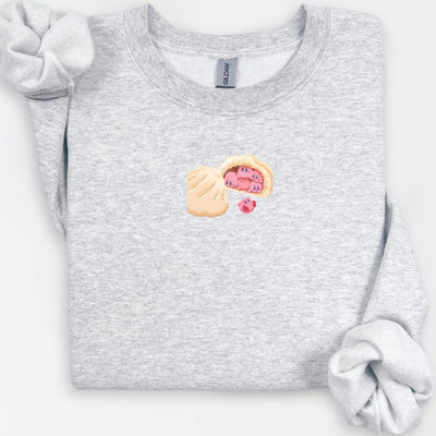 Kawaii Dumpling Sweatshirt, Anime Inspired, Retro Video Game Sweater, Men's Japanese Streetwear, Anime Gifts, Gift For GF, Cozy Cute Shirt