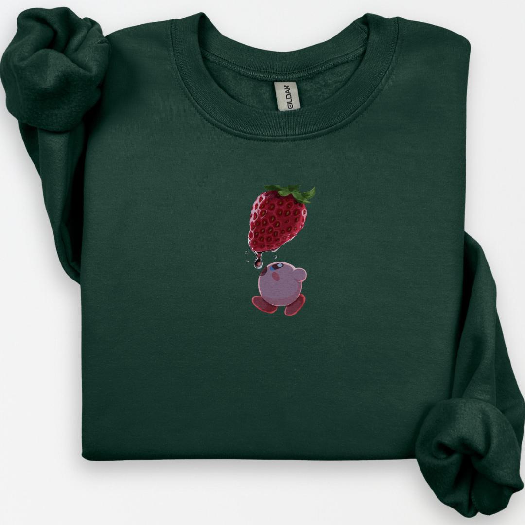 Kawaii Strawberry Sweatshirt, Anime Inspired, Retro Video Game Sweater, Cute Japanese Streetwear, Anime Gifts, Foodie Gift, Cute Crewneck