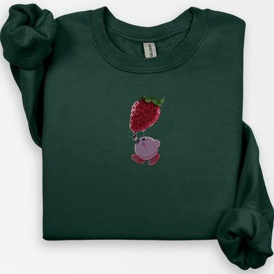 Kawaii Strawberry Sweatshirt, Anime Inspired, Retro Video Game Sweater, Cute Japanese Streetwear, Anime Gifts, Foodie Gift, Cute Crewneck
