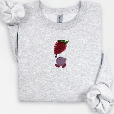 Kawaii Strawberry Sweatshirt, Anime Inspired, Retro Video Game Sweater, Cute Japanese Streetwear, Anime Gifts, Foodie Gift, Cute Crewneck