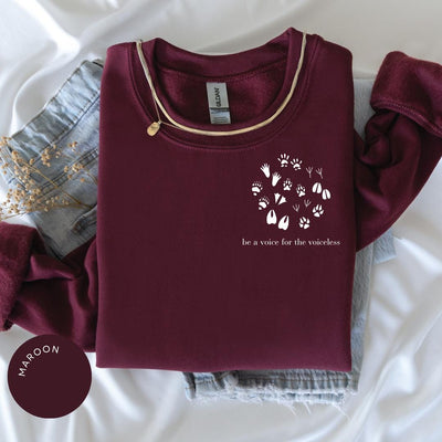 Be a Voice for the Voiceless Crewneck, Protect Wildlife, Volunteer Tee, Animal Lover Shirt, Rescue Animal, Animal Rights Shirt, Cruelty Free