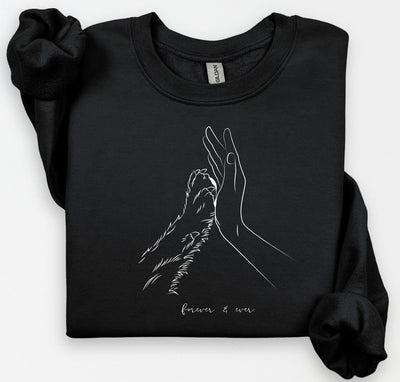 Personalized Human Hand and Paw Shirt, Dog Paw Animal Lover Shirt, Gift For Dog Lover, Pet Loss Gift, Custom Dog Shirt, Dog Lover Shirt