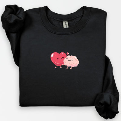 Heart & Brain Sweatshirt, Cute Sweatshirt, Thinking With My Heart, Gift for Her, Mental Health Crewneck, Emotional Intelligence, Social Work