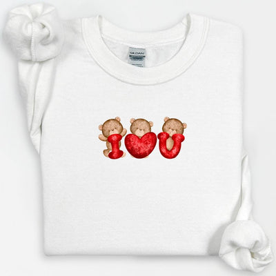 Teddy Bear I Love You Sweatshirt, Valentines Day Shirt, Teddy Bear Love, Cute Gift Idea, Galentines Day, Cute Teddy Bear, VDay Gift for Her