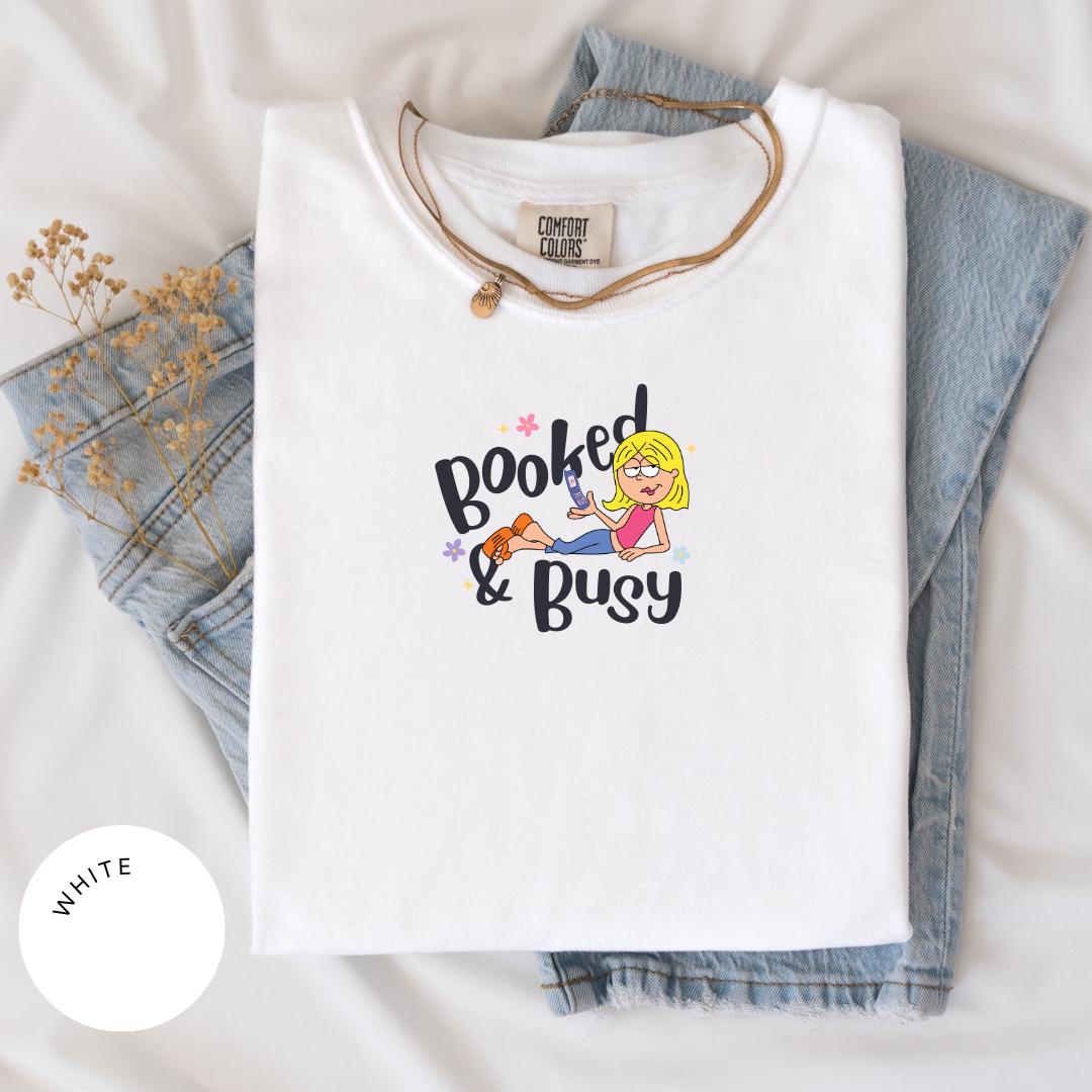 Booked and Busy Comfort Colors® Shirt, Lizzie McGuire Tee, Vintage Y2K Shirt, 90s Nostalgia Gift, Women’s Retro Graphic Tee, Gift for Her