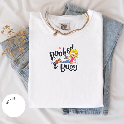 Booked and Busy Comfort Colors® Shirt, Lizzie McGuire Tee, Vintage Y2K Shirt, 90s Nostalgia Gift, Women’s Retro Graphic Tee, Gift for Her
