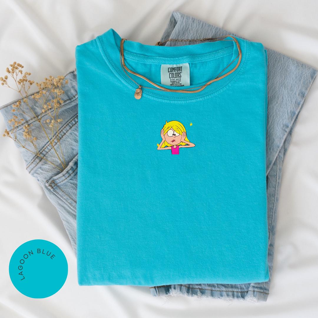 Lizzie Cartoon Comfort Colors® Shirt, Lizzie McGuire Tee, Vintage Y2K Shirt, 90s Nostalgia Gift, Gift for Her, Womens Graphic Tee, TV Tee
