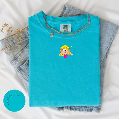 Lizzie Cartoon Comfort Colors® Shirt, Lizzie McGuire Tee, Vintage Y2K Shirt, 90s Nostalgia Gift, Gift for Her, Womens Graphic Tee, TV Tee