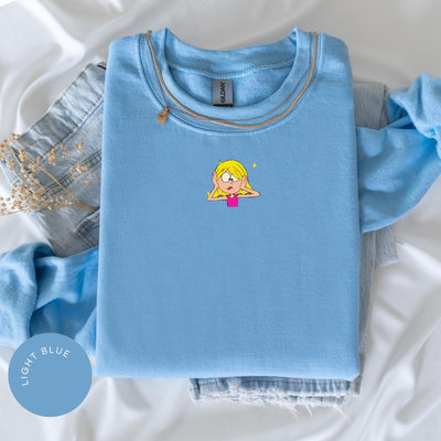 Lizzie Cartoon Crewneck, Lizzie McGuire Crewneck, Vintage Y2K Shirt, 90s Nostalgia Gift, Gift for Her, Womens Graphic Tee, TV Cartoon Tee