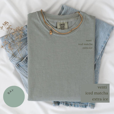 CUSTOM Coffee Order Comfort Colors® Shirt, Gift for Coffee Lover, Coffee Lover Shirt, Personalized Gift for Friend, For Her, Tea Lover Gift