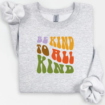 Be Kind to All Kind Crewneck, Groovy Shirt, Choose Kindness, Teacher Shirt for Work, Retro Tee, Human Rights Shirt, Anti-Hate Shirt, LGBTQ