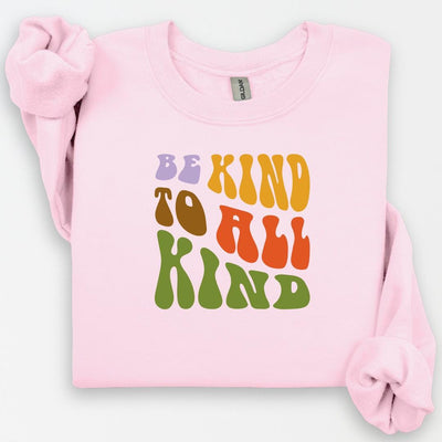 Be Kind to All Kind Crewneck, Groovy Shirt, Choose Kindness, Teacher Shirt for Work, Retro Tee, Human Rights Shirt, Anti-Hate Shirt, LGBTQ