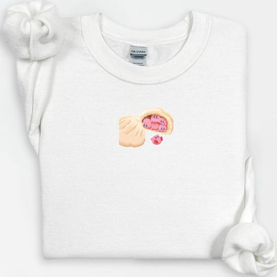 Kawaii Dumpling Sweatshirt, Anime Inspired, Retro Video Game Sweater, Men's Japanese Streetwear, Anime Gifts, Gift For GF, Cozy Cute Shirt