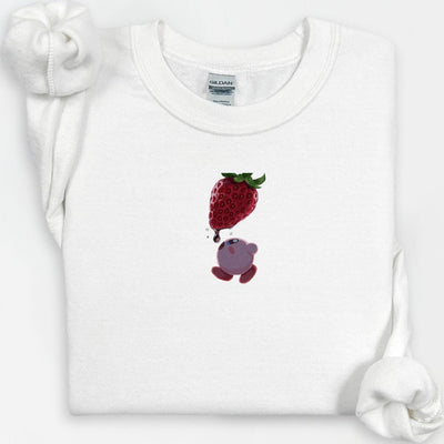 Kawaii Strawberry Sweatshirt, Anime Inspired, Retro Video Game Sweater, Cute Japanese Streetwear, Anime Gifts, Foodie Gift, Cute Crewneck