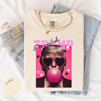Trump Bubblegum Comfort Colors® Shirt, Funny Trump Shirt, Make America Great Again Shirt, Women Trump Tee, Trump Second Term, MAGA Tee