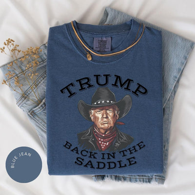 Western Trump Shirt Comfort Colors®, Trump Cowboy Shirt, Pro Trump Shirt, MAGA Sweatshirt, Republican Party, Trump Second Term, Trump Merch
