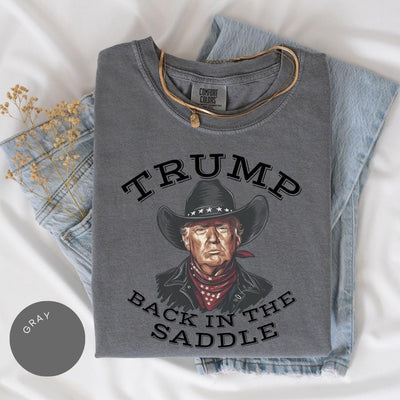 Western Trump Shirt Comfort Colors®, Trump Cowboy Shirt, Pro Trump Shirt, MAGA Sweatshirt, Republican Party, Trump Second Term, Trump Merch