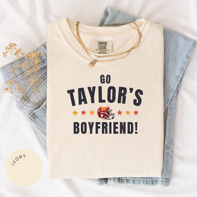 Go Taylor's Boyfriend Comfort Colors® Shirt, Trendy Kansas City Fan Shirt, Karma 87 Shirt, Game Day Shirt, Taylor Travis Fan Shirt