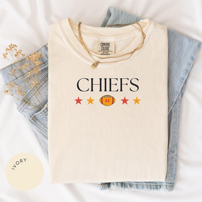 Kansas City Football Comfort Colors® Shirt, Trendy Kansas Football Fan Shirt, Gift, Popular Kansas City Fan Tee, Kansas Game Day Tee