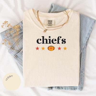 Kansas City Football Comfort Colors® Shirt, Trendy Kansas Football Fan Shirt, Gift, Popular Kansas City Fan Tee, Kansas Game Day Tee