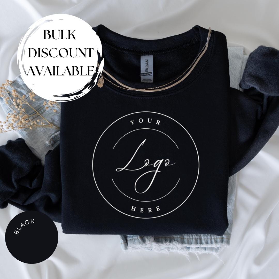 CUSTOM LOGO Crewneck, Business Logo Hoodie, Personalized Company Logo Hoodie, Sports Team Logo Clothing, Custom Text Apparel, Small Business