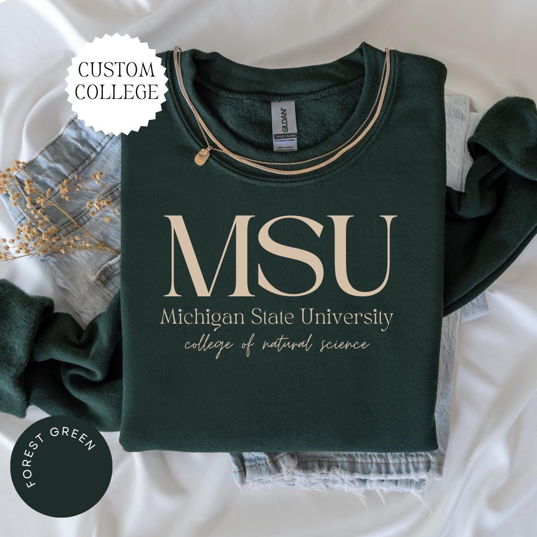 CUSTOM COLLEGE Crewneck, College Alumni Hoodie, College University High School Crewneck, Graduation Gift Friend, Sorority Shirt