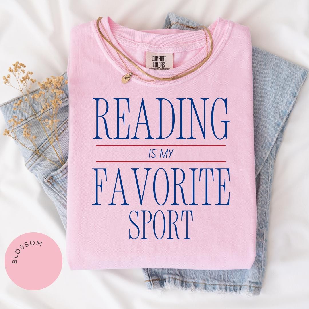 Reading is My Favorite Sport Comfort Color® Shirt, Bookish Shirt, Vintage Reading Sweatshirt, Book Lover, Booktok Gift, Bookworm Reader Gift